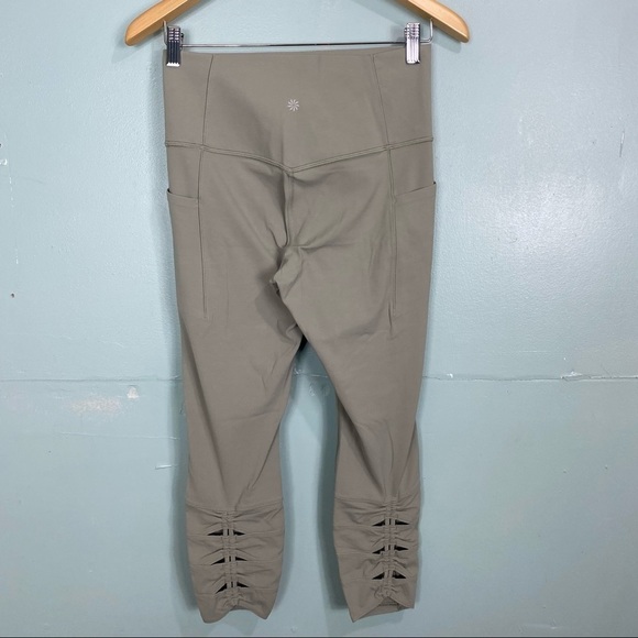 Athleta Salutation Stash Pocket II Cinch 7/8 Tight in Sage Sz M Style 599729 - Picture 5 of 9
